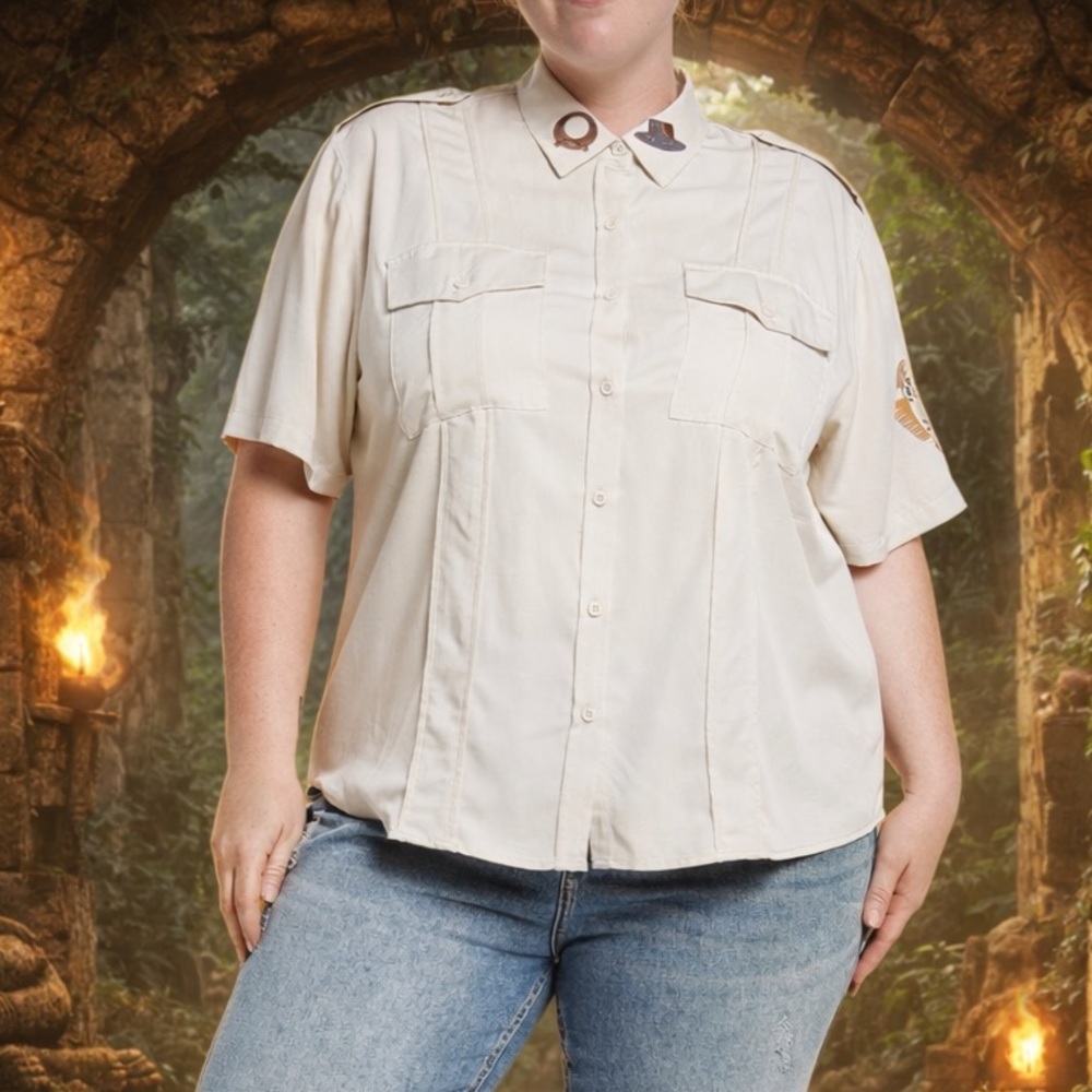 Her Universe Indiana Jones Expedition Woven Button-Up Cosplay
